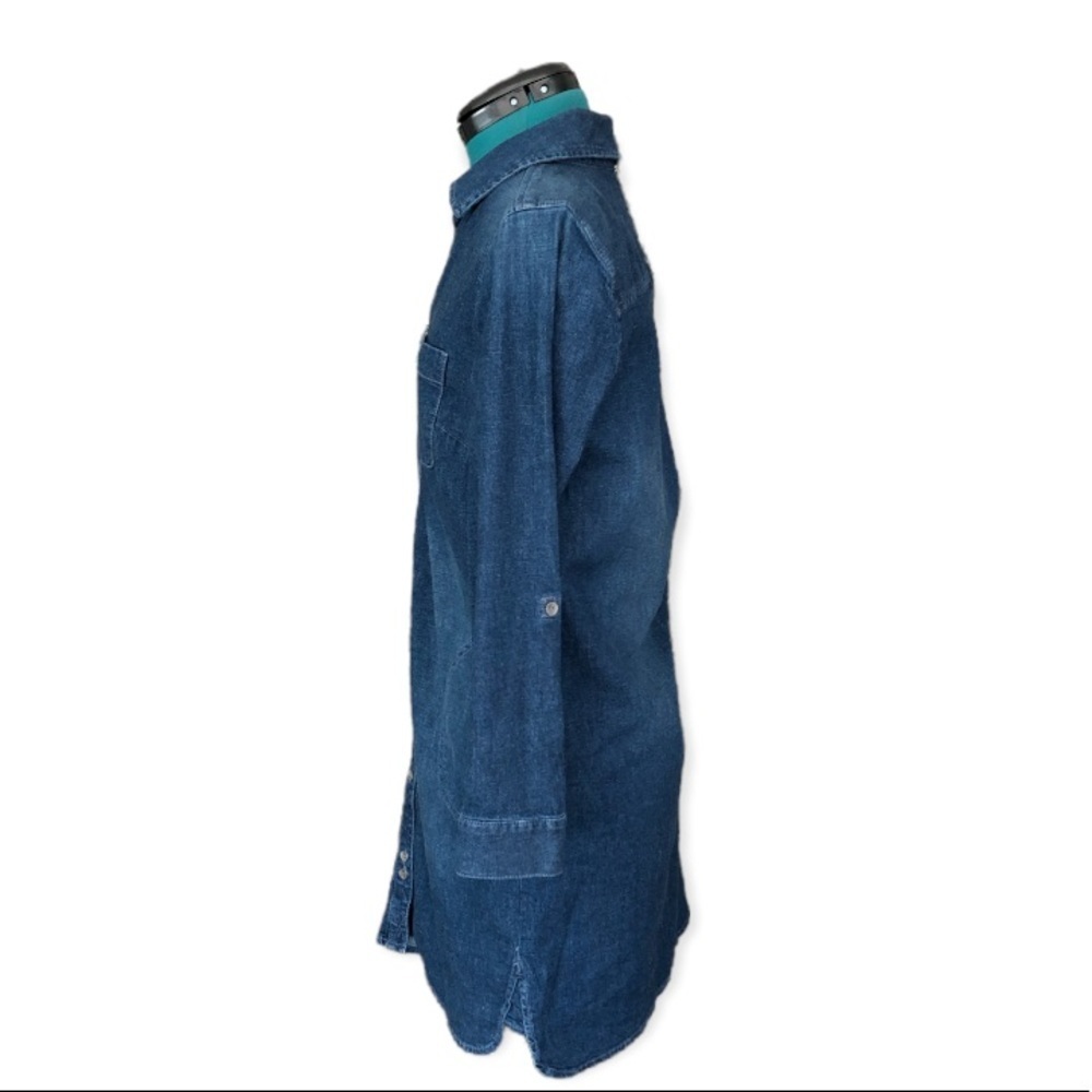 Long Sleeve Jean Dress - Picture 4 of 5